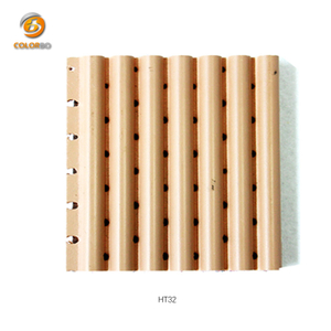 Interior Decoration MDF Wooden Soundproof Grooved Acoustic Wall Panel