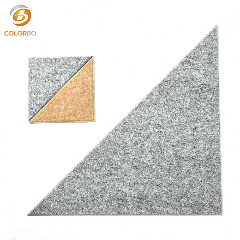 PET-QPL-S10 Triangular Adhesive Conference Room Installation PET Acoustic Panel