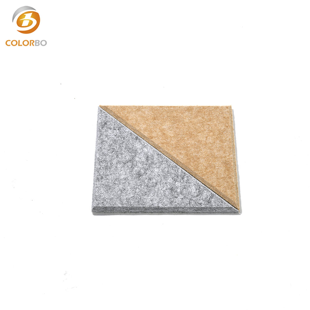 PET-QPL-S10 Triangular Adhesive Conference Room Installation PET Acoustic Panel