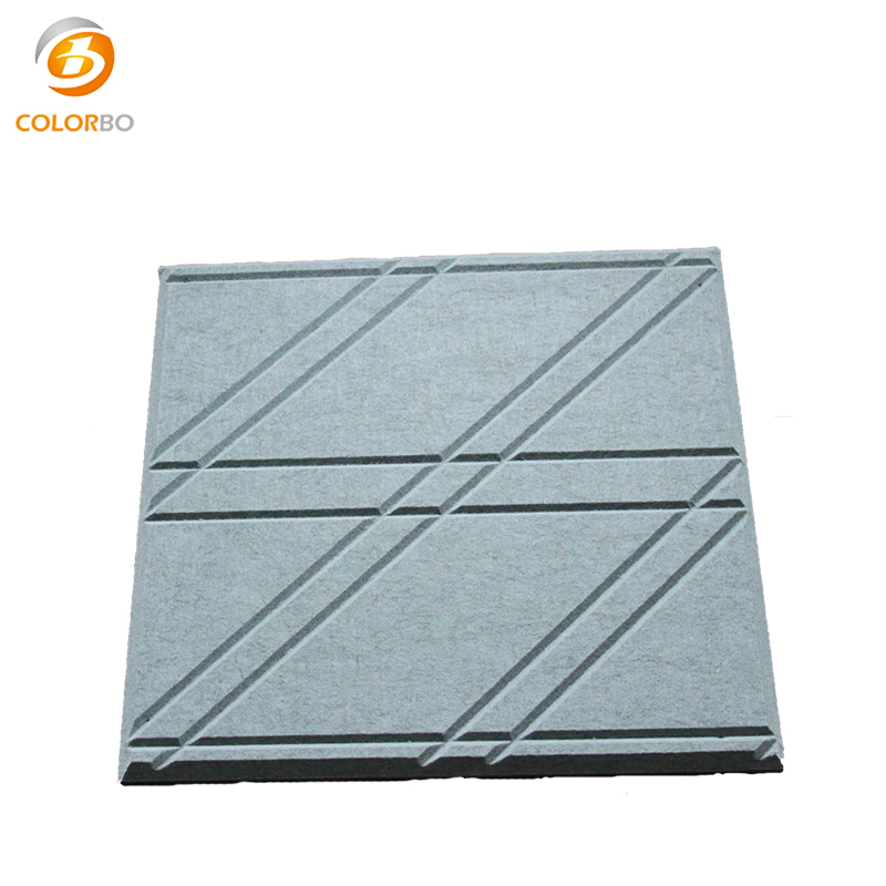 PET-DK-02 Recycled Material PET Carved Acoustic Panel for Cinema Decoration